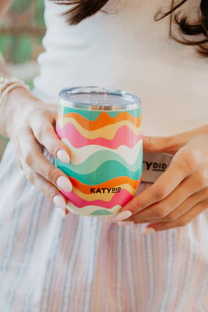 Neon Abstract Colors Stainless Steel Wine Tumbler