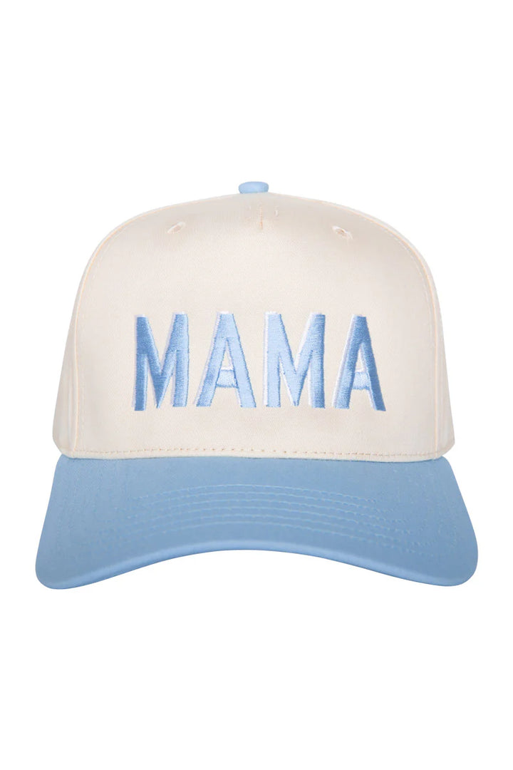 MAMA (Blue and White) Retro Two-Toned Vintage Hat