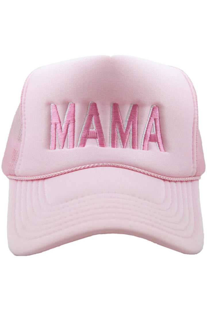 MAMA (Pink and White) Foam Trucker Hat