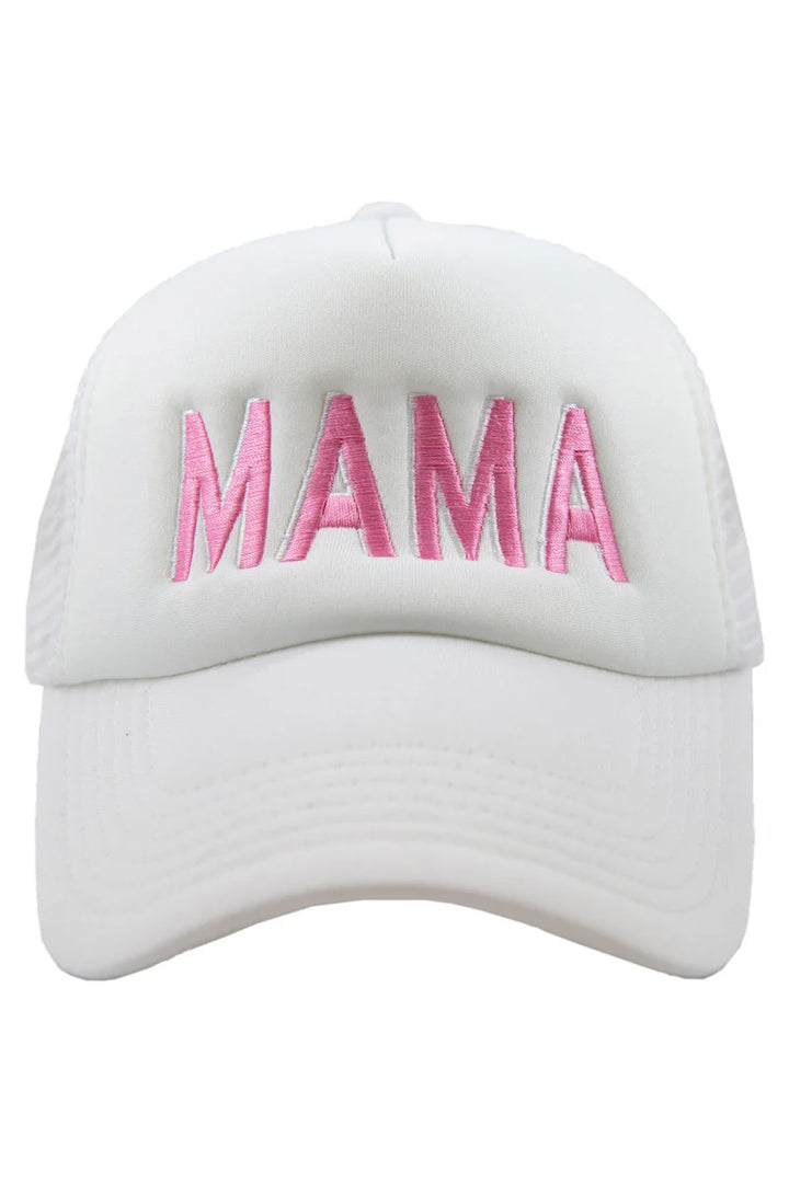 MAMA (Pink and White) Foam Trucker Hat