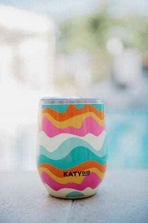 Neon Abstract Colors Stainless Steel Wine Tumbler
