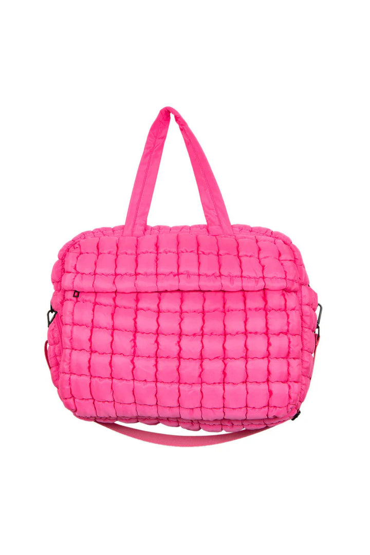 Quilted Weekend Duffel Bag w/ Pass-Thru Slip