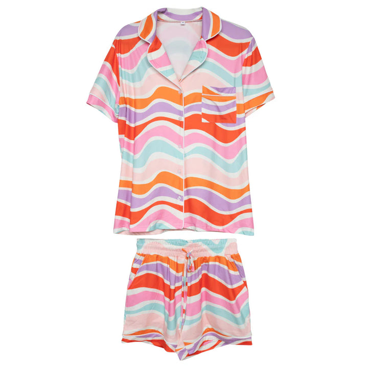 Multicolored Abstract Wave PJ Sets