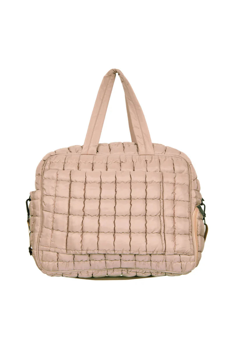 Quilted Weekend Duffel Bag w/ Pass-Thru Slip