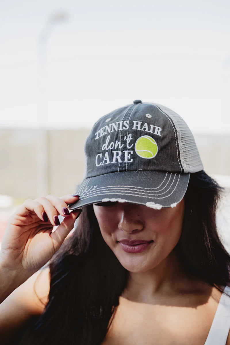 Tennis Hair Don't Care Trucker Hats