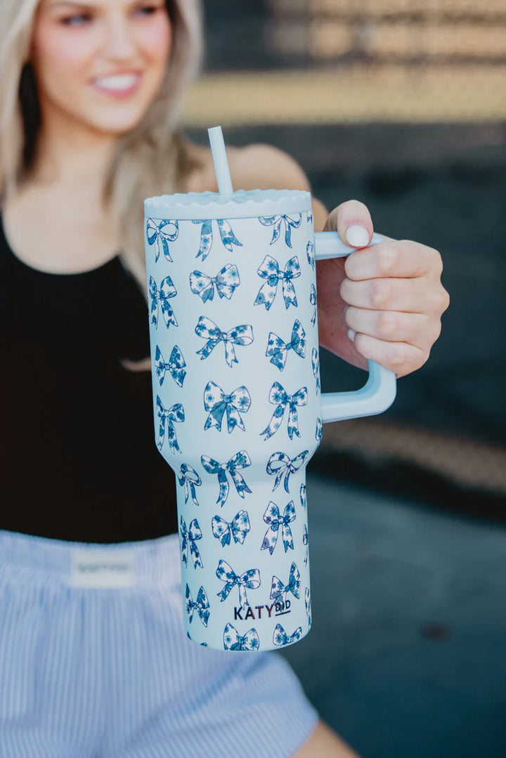 Chinoiserie Coquette Bows 38oz Tumbler