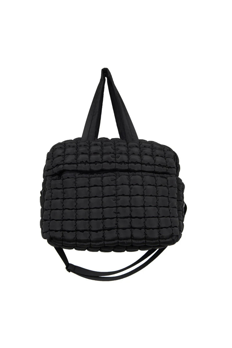 Quilted Weekend Duffel Bag w/ Pass-Thru Slip